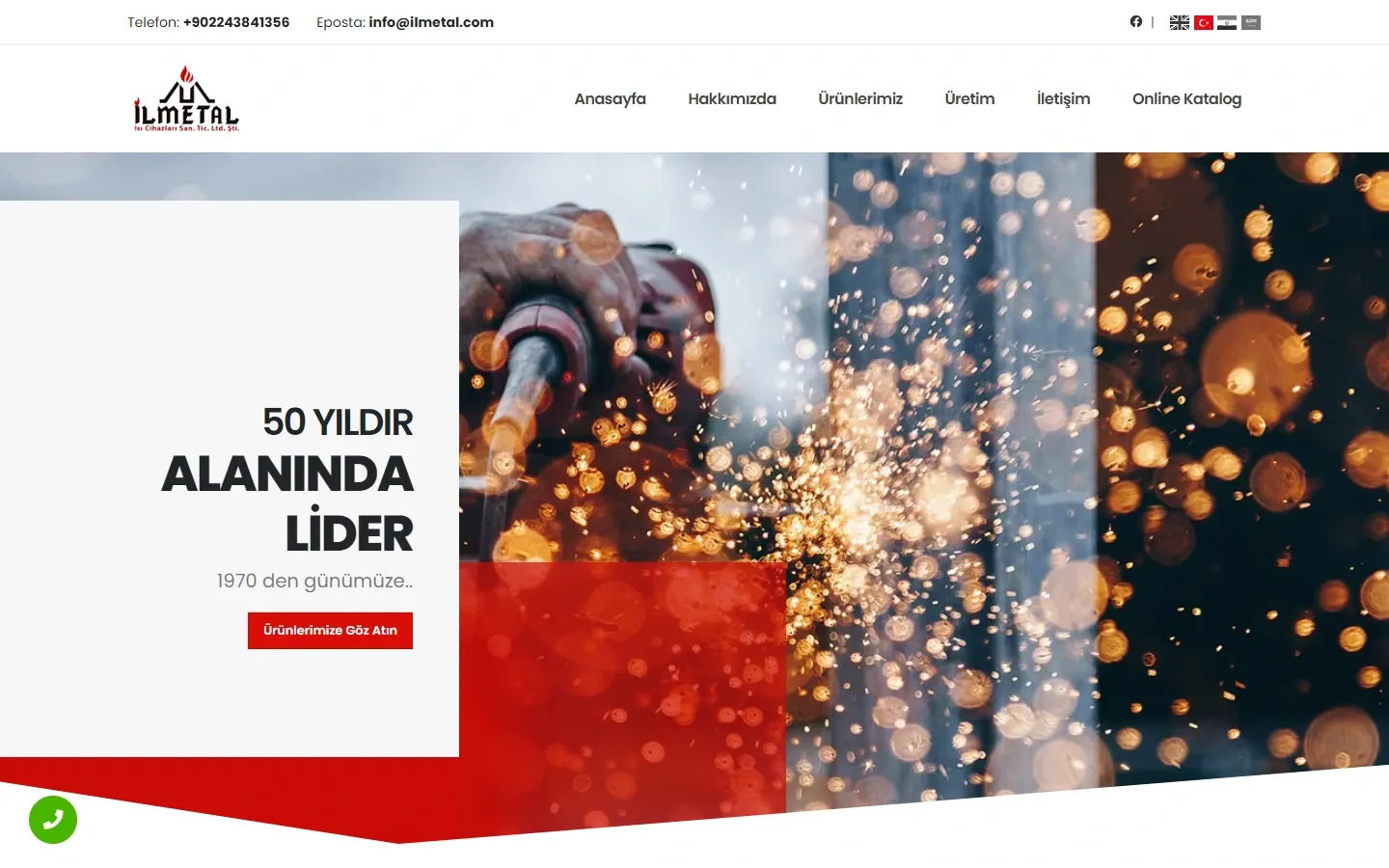 Home page of the İLMETAL website